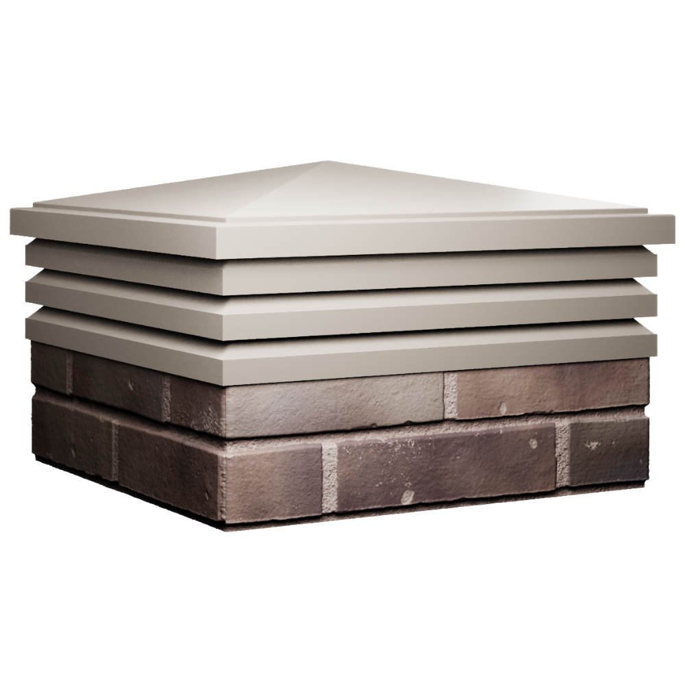 Колпак Zking Бона ХайТек Бежевый на столб 2х2 кирпича (513х513мм) в Махачкале фото