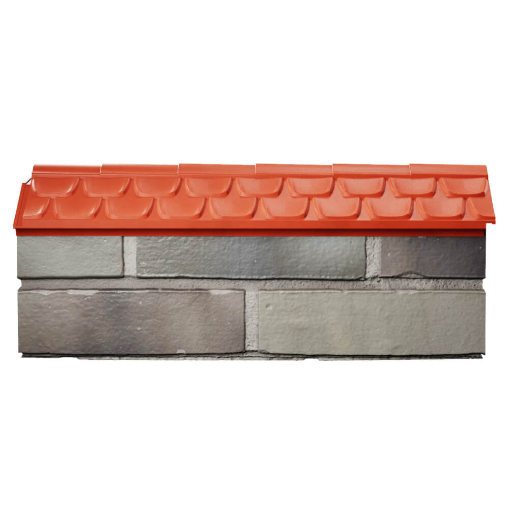 Парапет Zking Эльбрус Красный с посадкой на 0.5 кирпича (130мм) в Махачкале фото