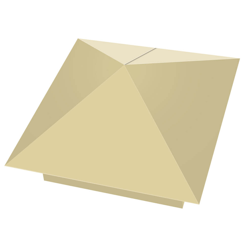 Колпак металлический 400х400мм RAL1014 Бежевый заборный Махачкала фото