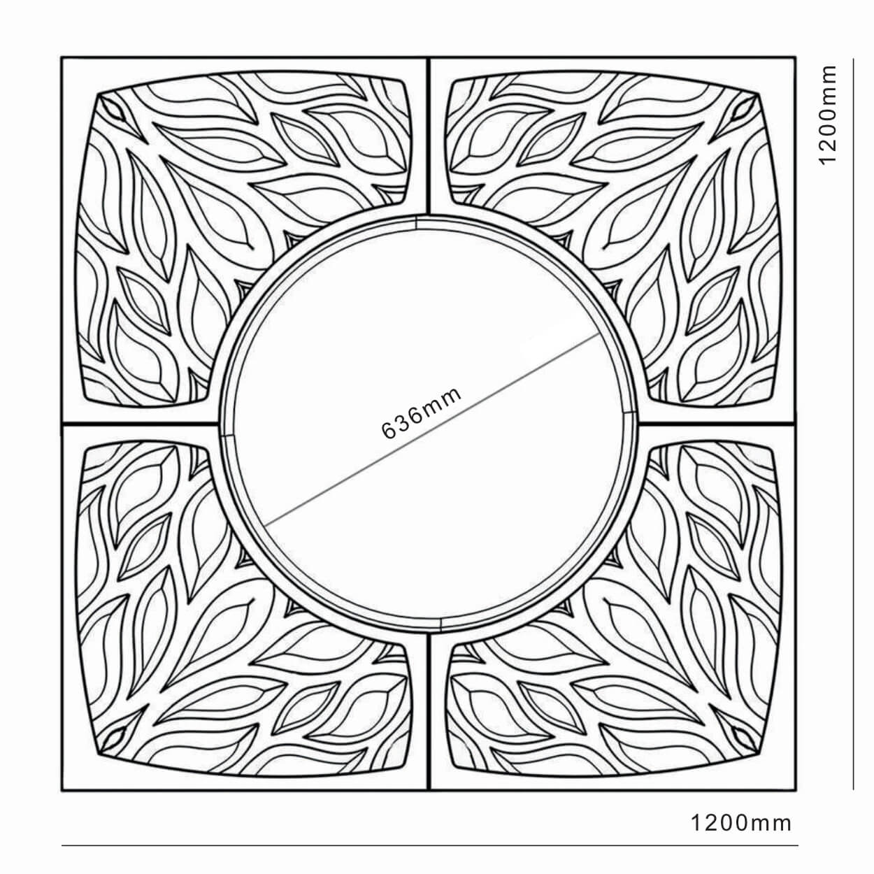 Приствольная решетка для дерева ZKING CRUST 1.2х1.2м Черная в Махачкале фото
