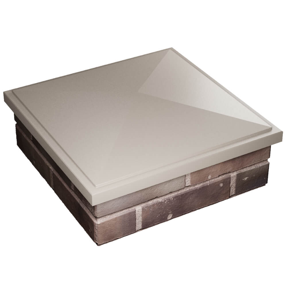 Колпак Zking БонаМоно Бежевый на столб 2х2 кирпича (515х515, 530х530мм) в Махачкале фото