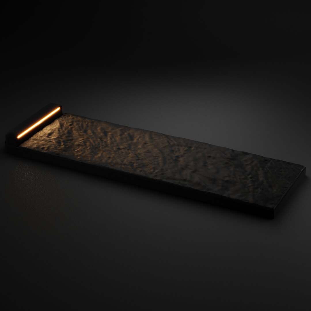 LED Светильник для шаговой плиты STONE Черный Сланец 330х75х98мм в Махачкале фото