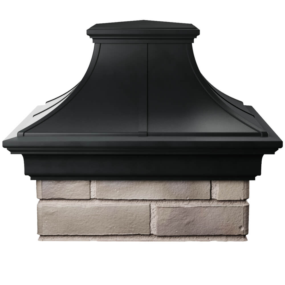 Колпак Zking Монблан Премиум Черный на столб 1.5х1.5 кирпича (385х385мм) Махачкала фото