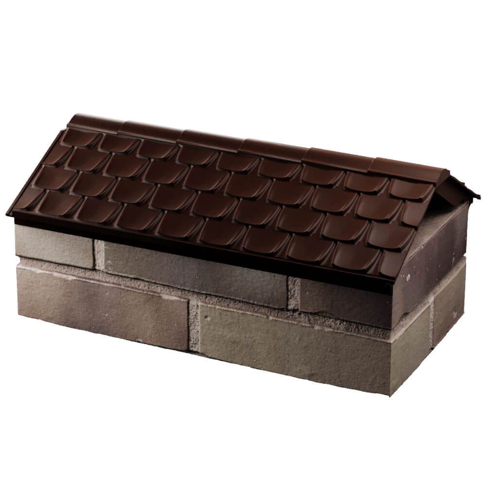 Парапет Zking Эльбрус Коричневый с посадкой на 1 кирпич (255мм) в Махачкале фото