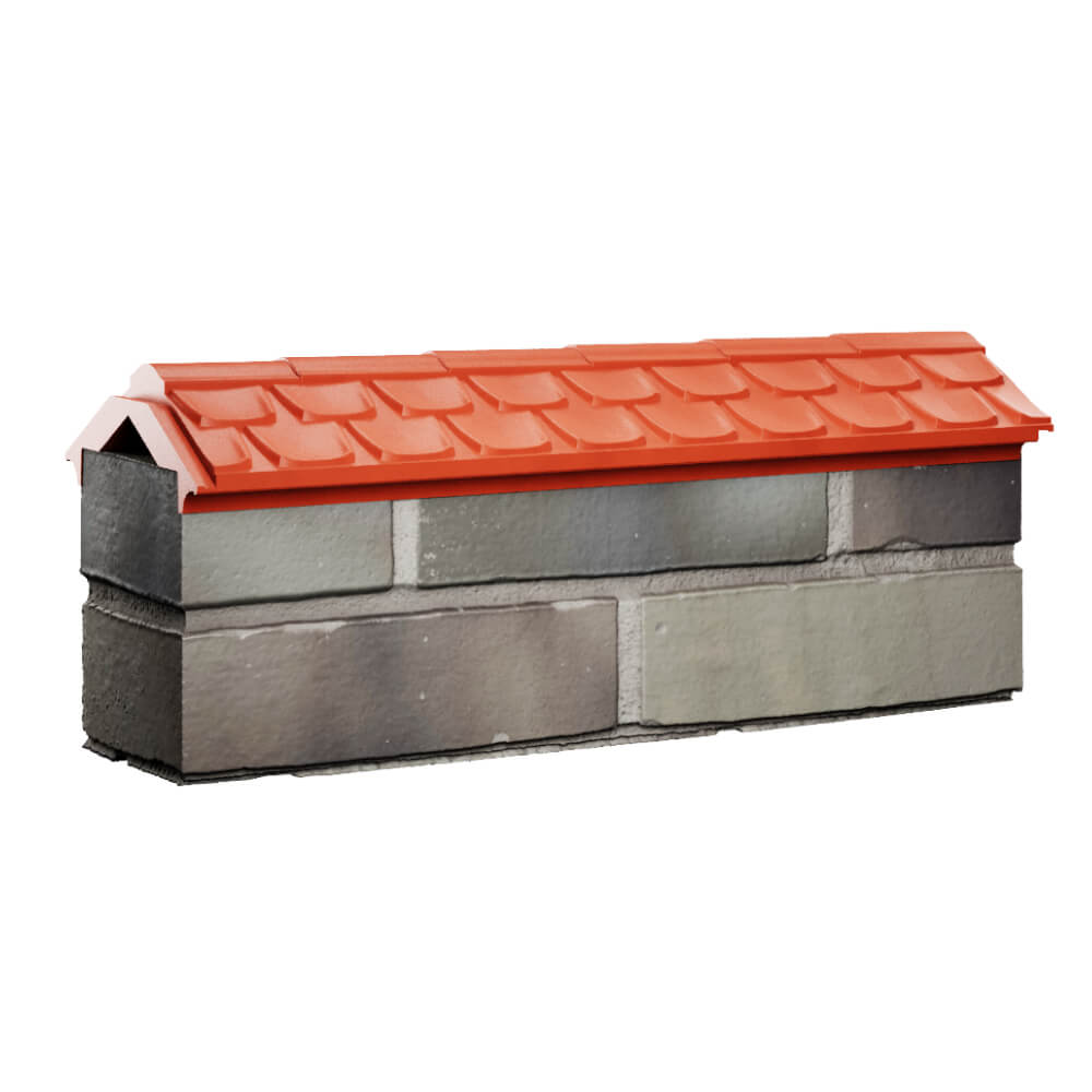 Парапет Zking Эльбрус Красный с посадкой на 0.5 кирпича (130мм) Махачкала фото