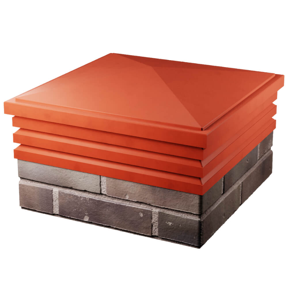 Колпак Zking Бона ХайТек Красный на столб 2х2 кирпича (513х513мм) в Махачкале фото