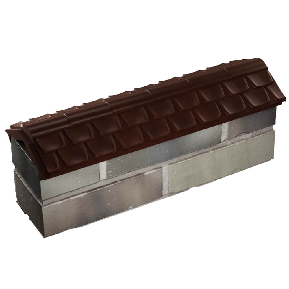 Парапет Zking Эльбрус Коричневый с посадкой на 0.5 кирпича (130мм) в Махачкале фото