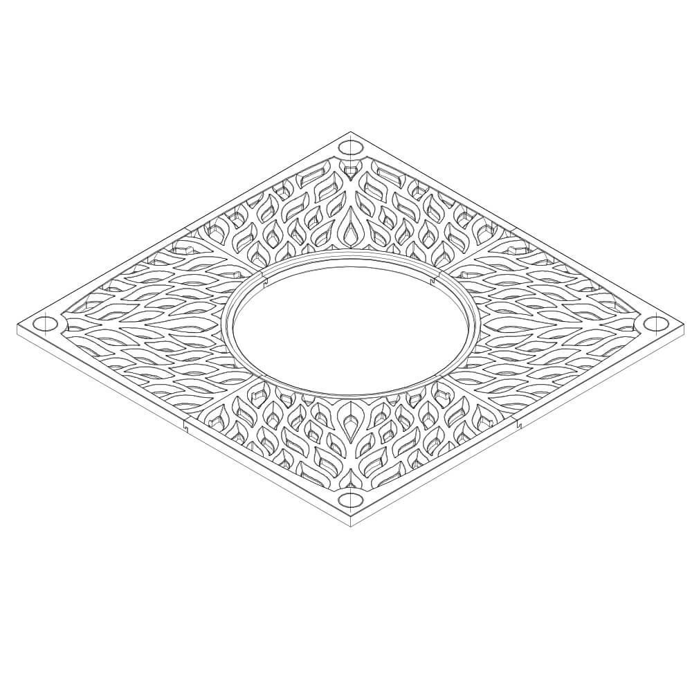 Приствольная решетка для дерева ZKING CRUST 2х2м Черная в Махачкале фото