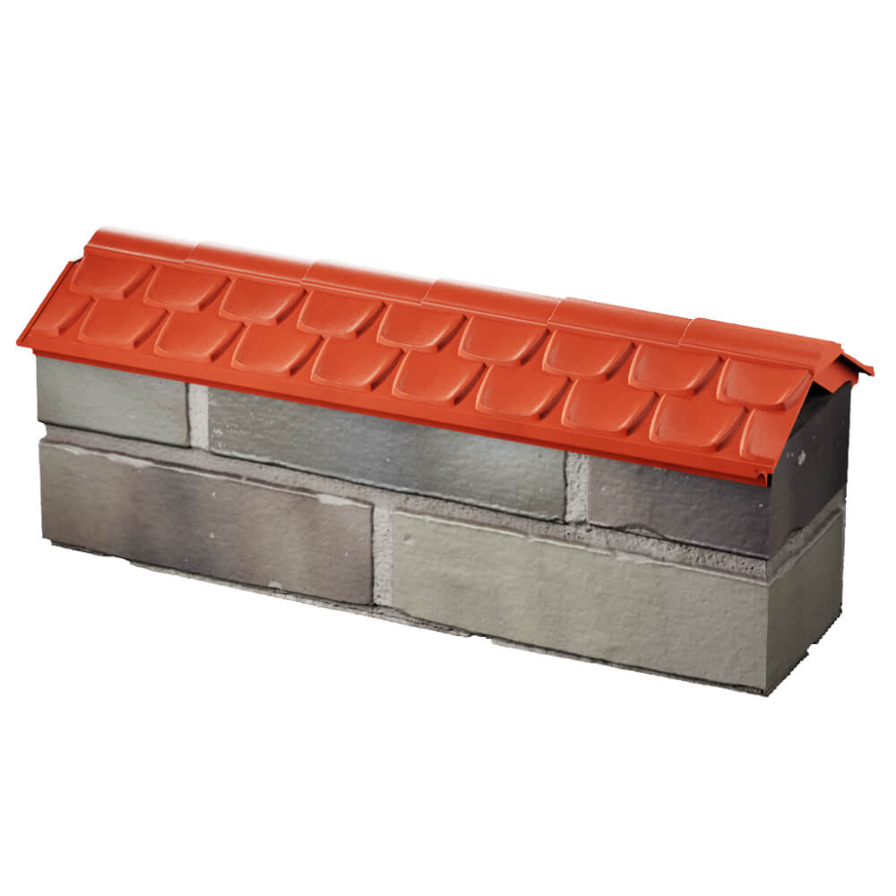 Парапет Zking Эльбрус Красный с посадкой на 0.5 кирпича (130мм) в Махачкале фото