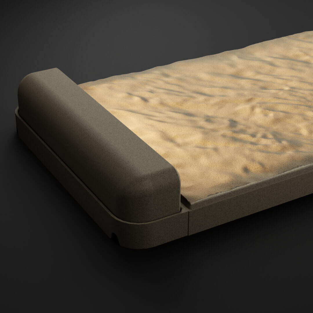 LED Светильник для шаговой плиты STONE Светлая Галька 330х75х98мм в Махачкале фото