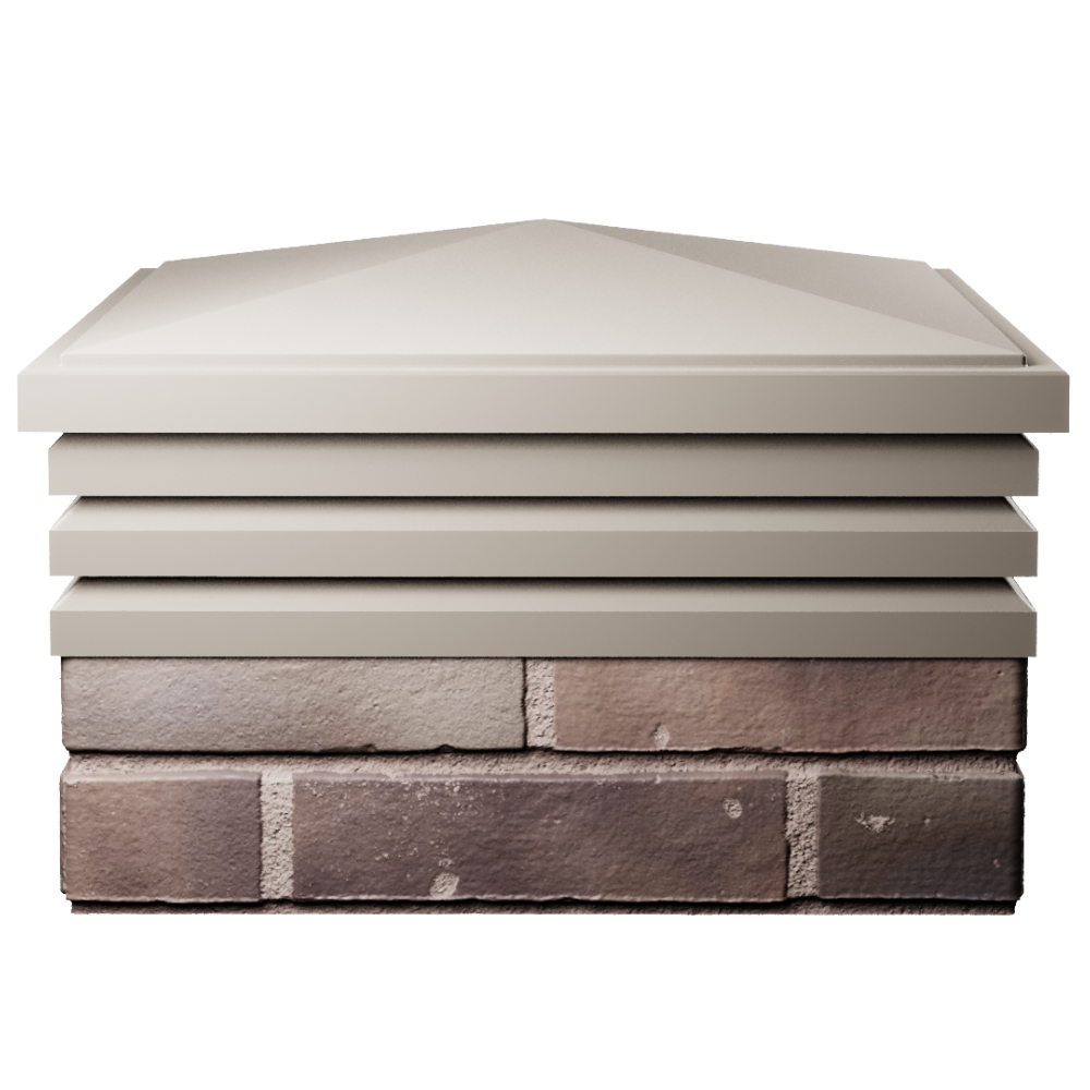 Колпак Zking Бона ХайТек Бежевый на столб 2х2 кирпича (513х513мм) Махачкала фото