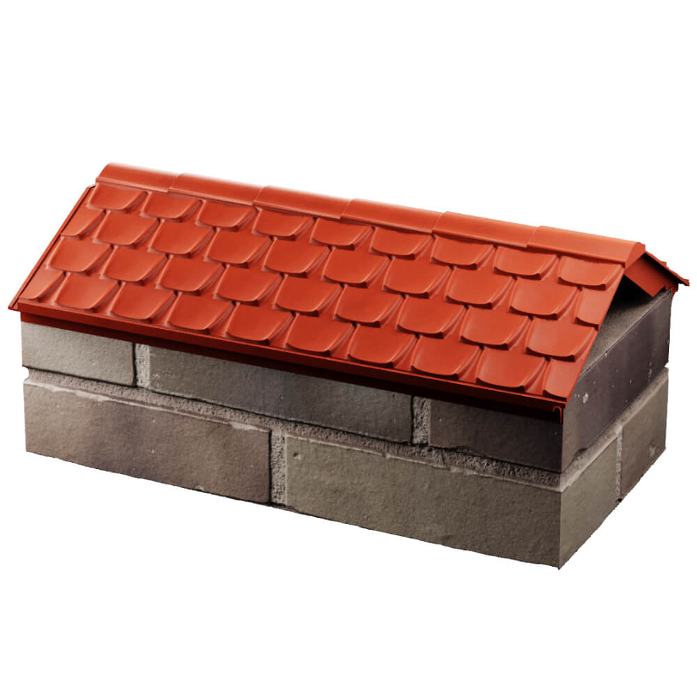 Парапет Zking Эльбрус Красный с посадкой на 1 кирпич (255мм) в Махачкале фото