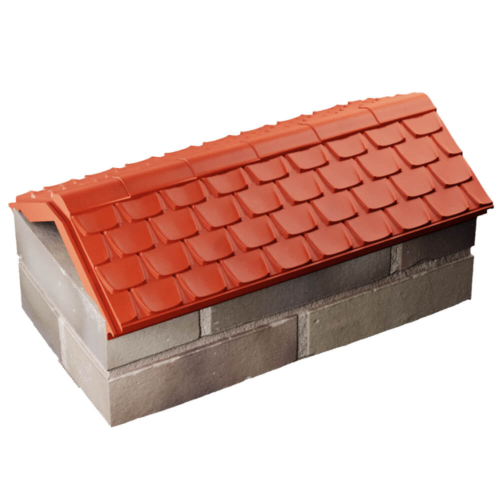 Парапет Zking Эльбрус Красный с посадкой на 1 кирпич (255мм) в Махачкале фото