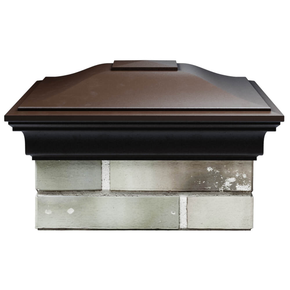 Колпак Zking Монблан Коричневый на столб 1.5х1.5 кирпича (385х385мм) Махачкала фото