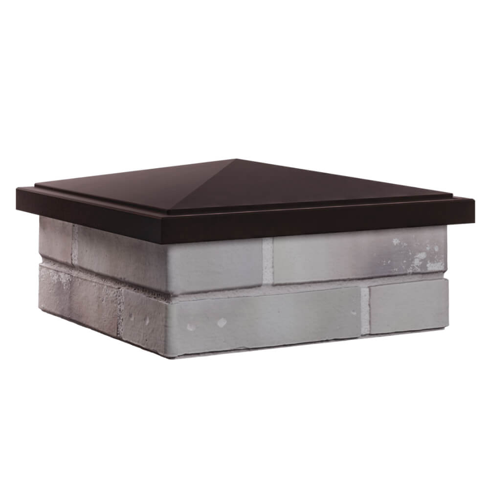 Колпак Zking БонаМоно Коричневый на столб 1.5х1.5 кирпича (385х385, 400х400мм) в Махачкале фото