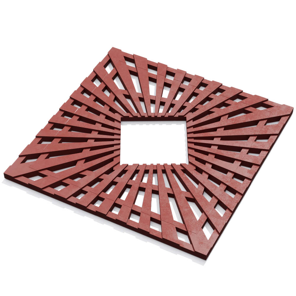 Приствольная решетка для дерева ZKING ATMOSPHERE 1.2х1.2м Красная в Махачкале фото