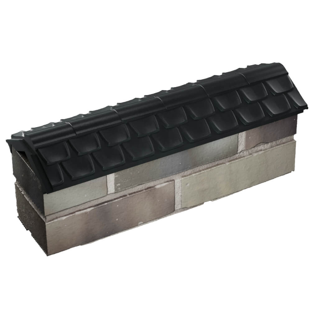 Парапет Zking Эльбрус Черный с посадкой на 0.5 кирпича (130мм) в Махачкале фото