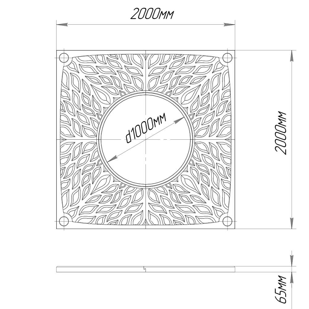 Приствольная решетка для дерева ZKING CRUST 2х2м Черная в Махачкале фото