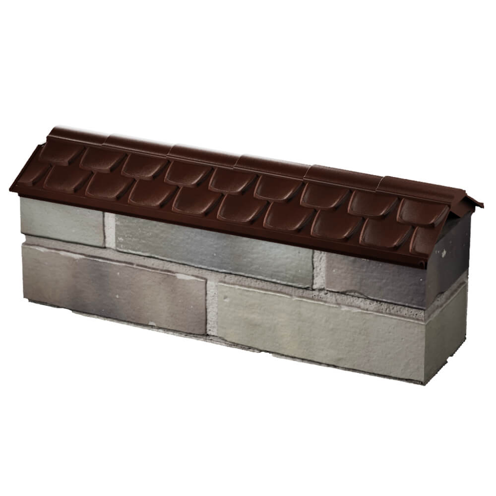 Парапет Zking Эльбрус Коричневый с посадкой на 0.5 кирпича (130мм) в Махачкале фото