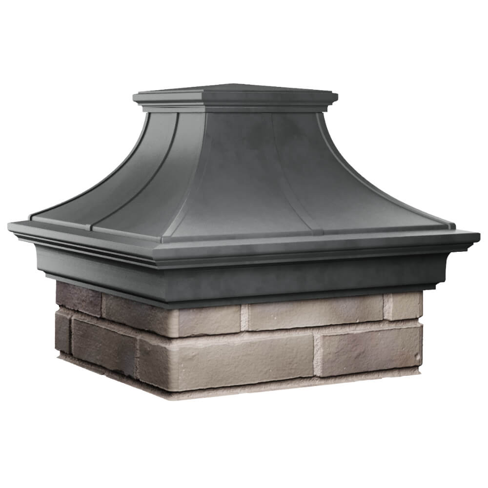 Колпак Zking Монблан Премиум Серый на столб 1.5х1.5 кирпича (385х385мм) в Махачкале фото