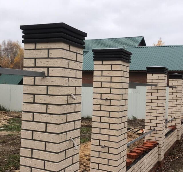 Колпак Zking Бона ХайТек Коричневый на столб 1.5х1.5 кирпича (385х385мм) в Махачкале фото