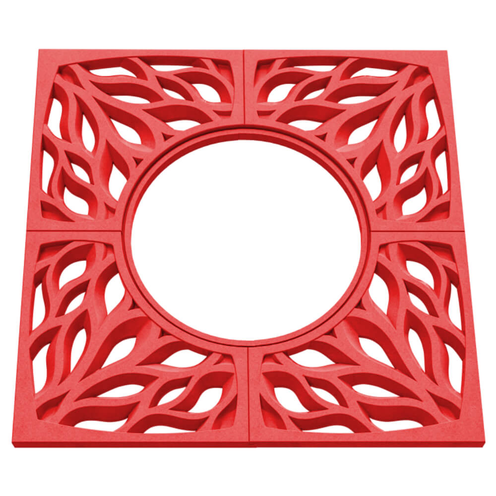 Приствольная решетка для дерева ZKING CRUST 1.2х1.2м Красная в Махачкале фото