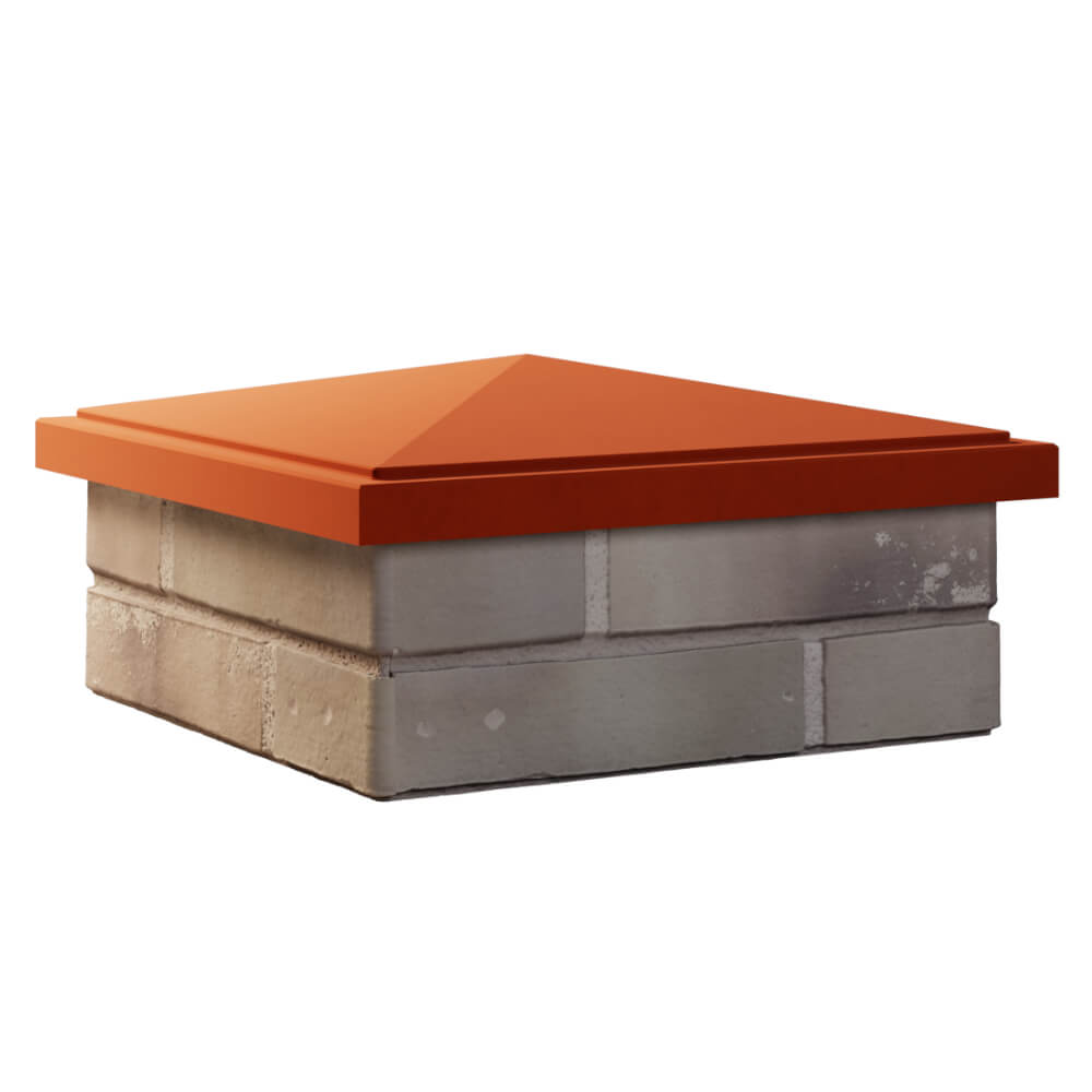 Колпак Zking БонаМоно Красный на столб 1.5х1.5 кирпича (385х385, 400х400мм) в Махачкале фото