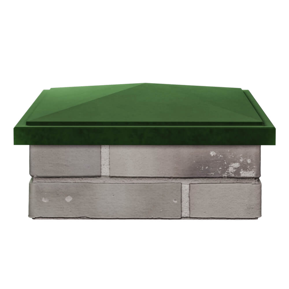 Колпак Zking БонаМоно Зеленый на столб 1.5х1.5 кирпича (385х385, 400х400мм) Махачкала фото