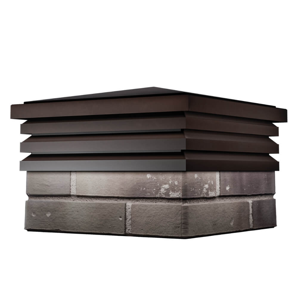 Колпак Zking Бона ХайТек Коричневый на столб 1.5х1.5 кирпича (385х385мм) в Махачкале фото