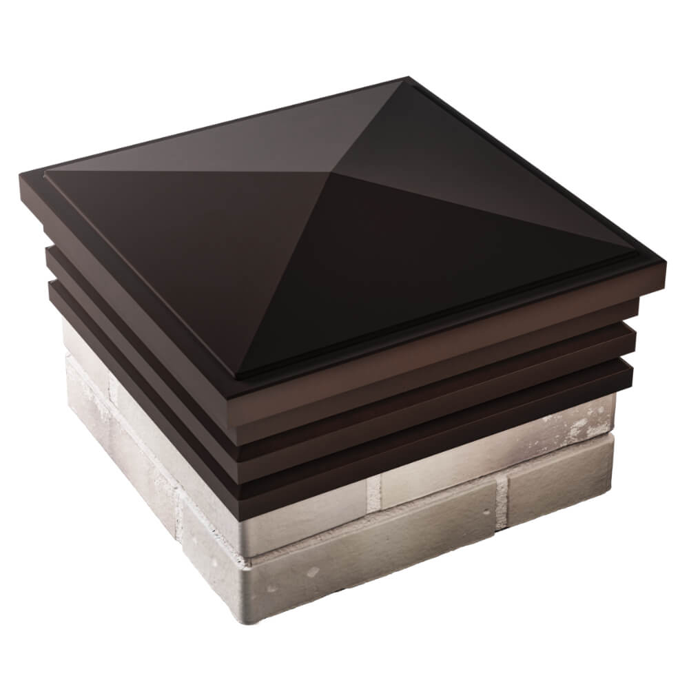 Колпак Zking Бона ХайТек Коричневый на столб 1.5х1.5 кирпича (385х385мм) в Махачкале фото