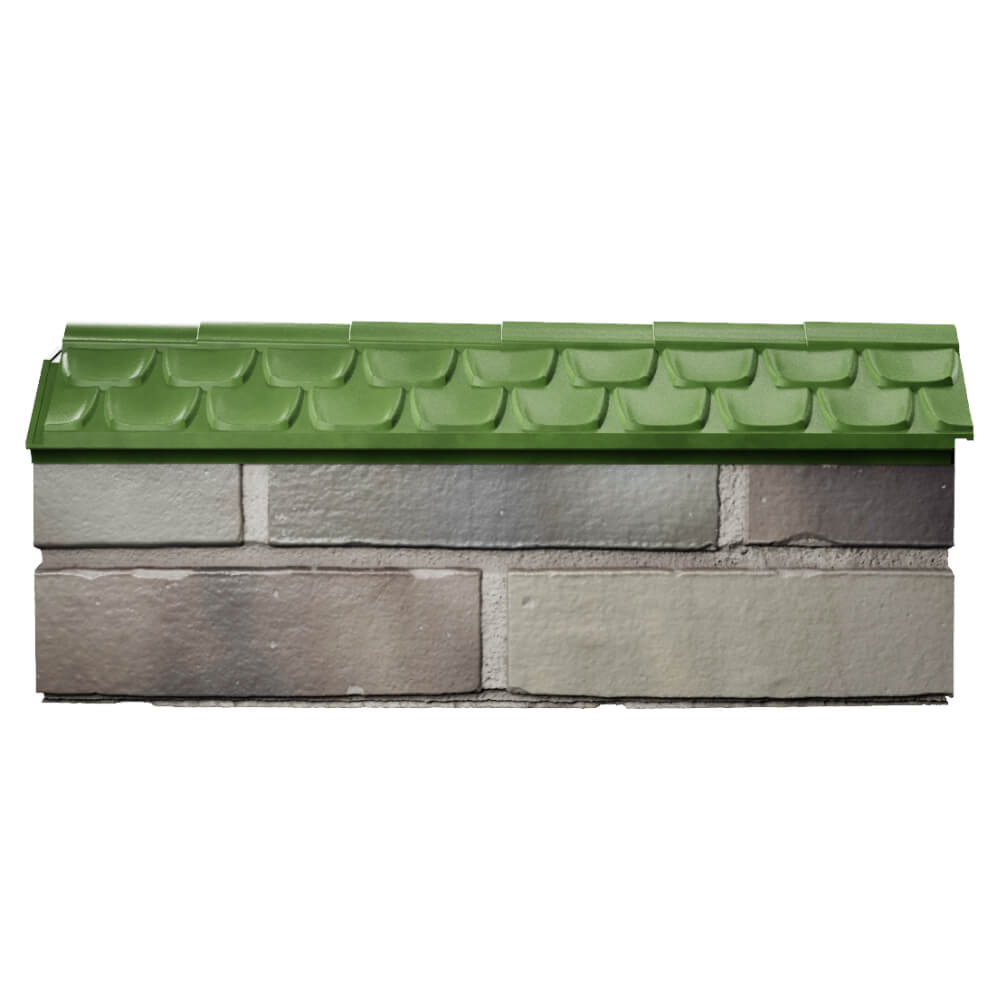 Парапет Zking Эльбрус Зеленый с посадкой на 0.5 кирпича (130мм) в Махачкале фото
