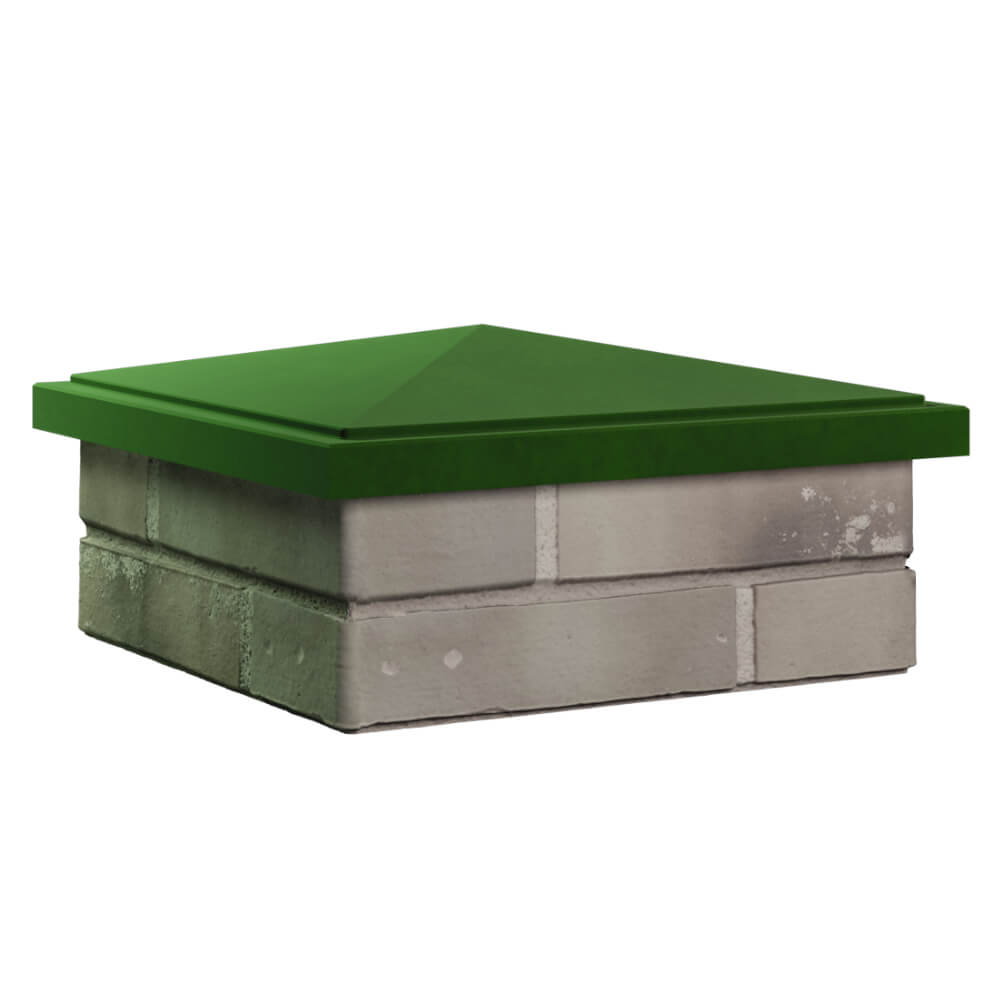 Колпак Zking БонаМоно Зеленый на столб 1.5х1.5 кирпича (385х385, 400х400мм) в Махачкале фото