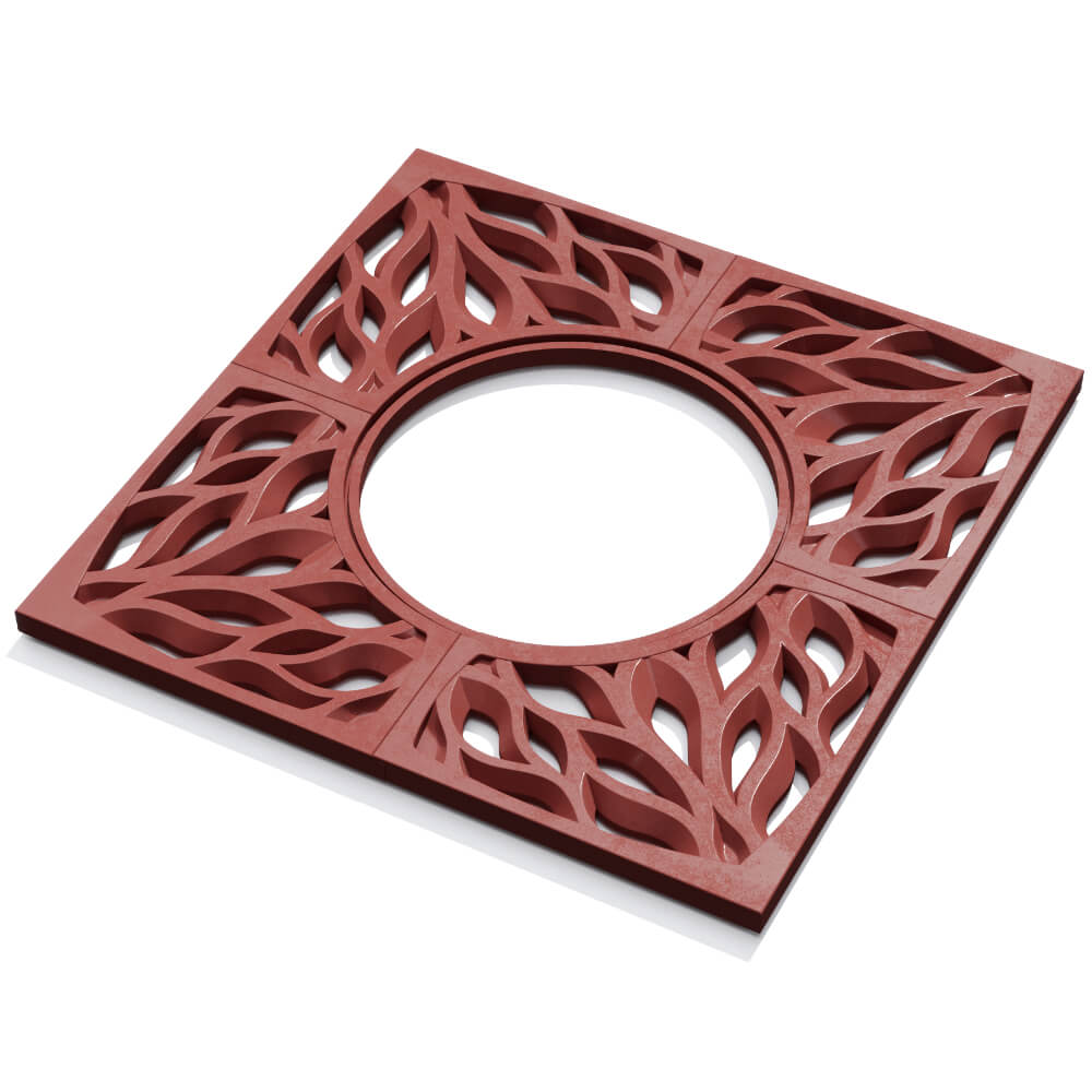 Приствольная решетка для дерева ZKING CRUST 1.2х1.2м Красная в Махачкале фото