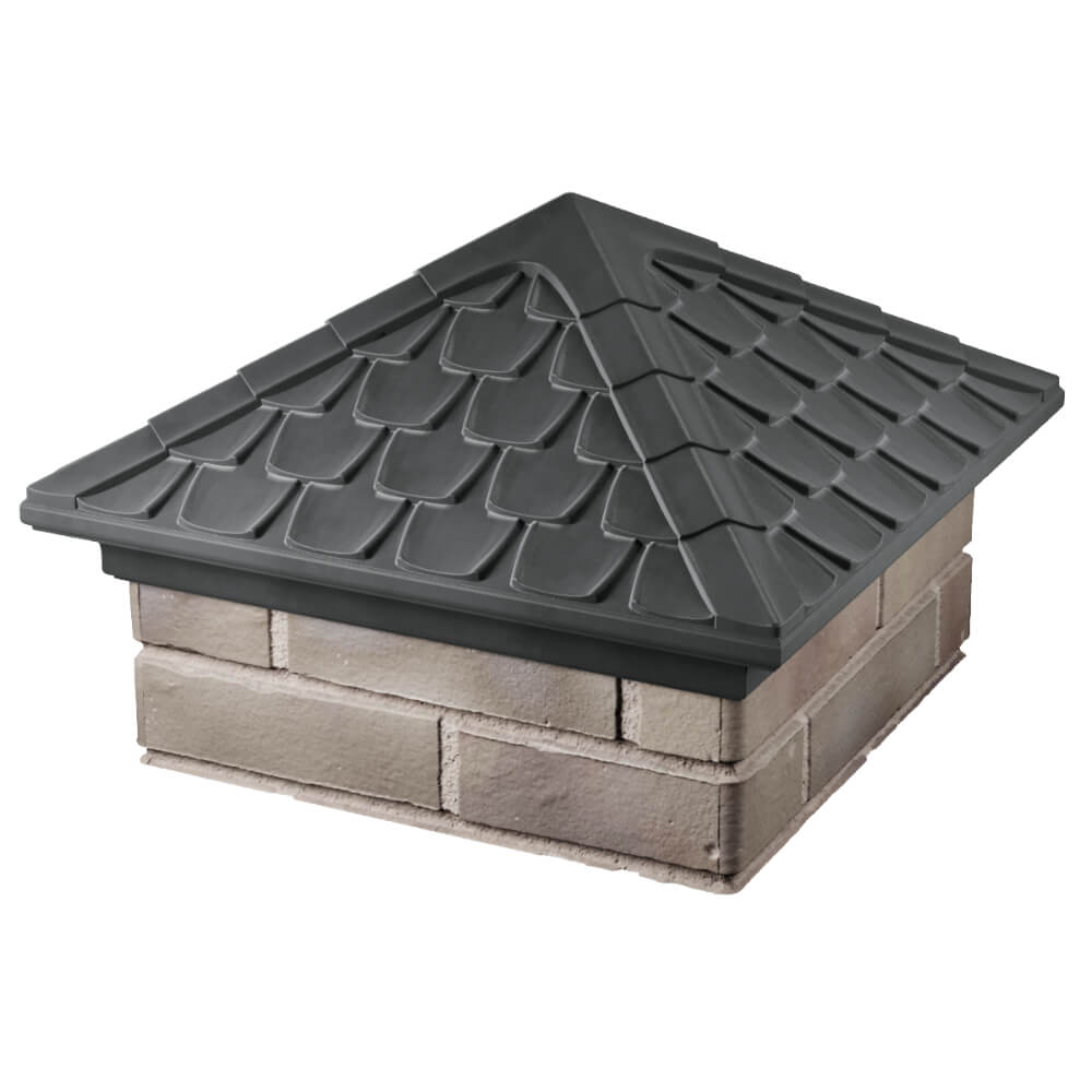 Колпак Zking Эльбрус Серый на столб 1.5х1.5 кирпича (385х385мм) в Махачкале фото