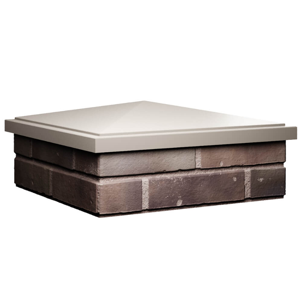 Колпак Zking БонаМоно Бежевый на столб 2х2 кирпича (515х515, 530х530мм) в Махачкале фото