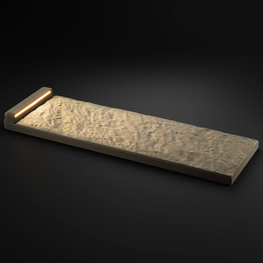 LED Светильник для шаговой плиты STONE Светлая Галька 330х75х98мм в Махачкале фото