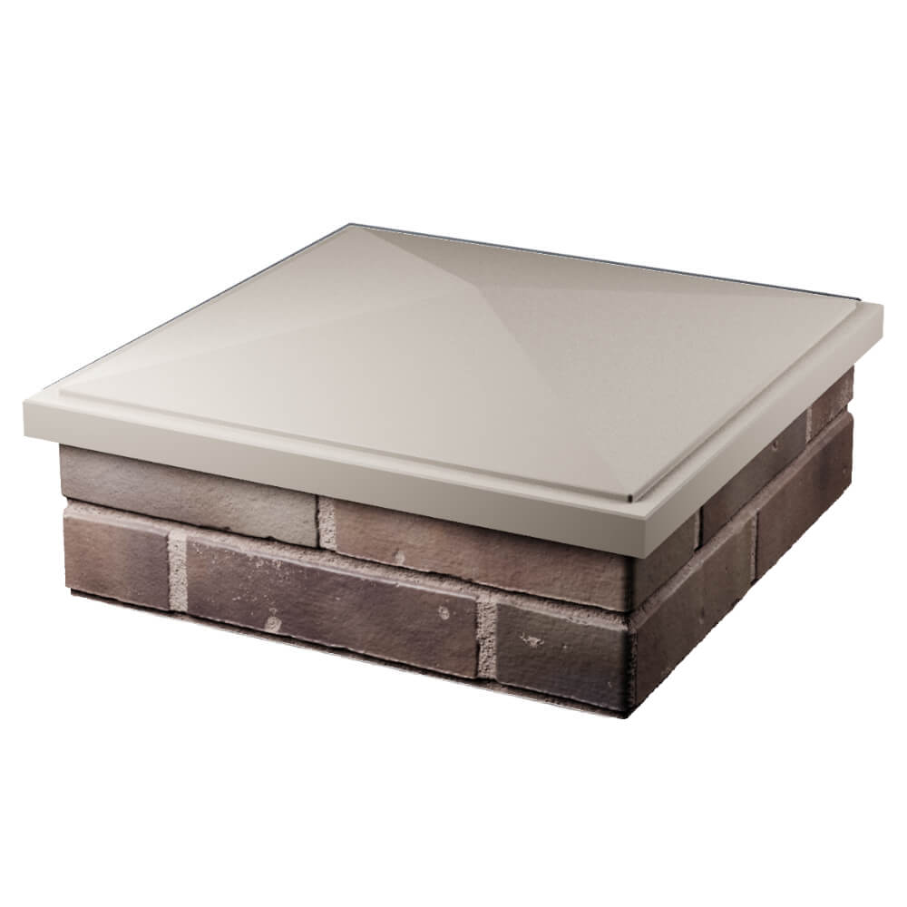 Колпак Zking БонаМоно Бежевый на столб 2х2 кирпича (515х515, 530х530мм) в Махачкале фото