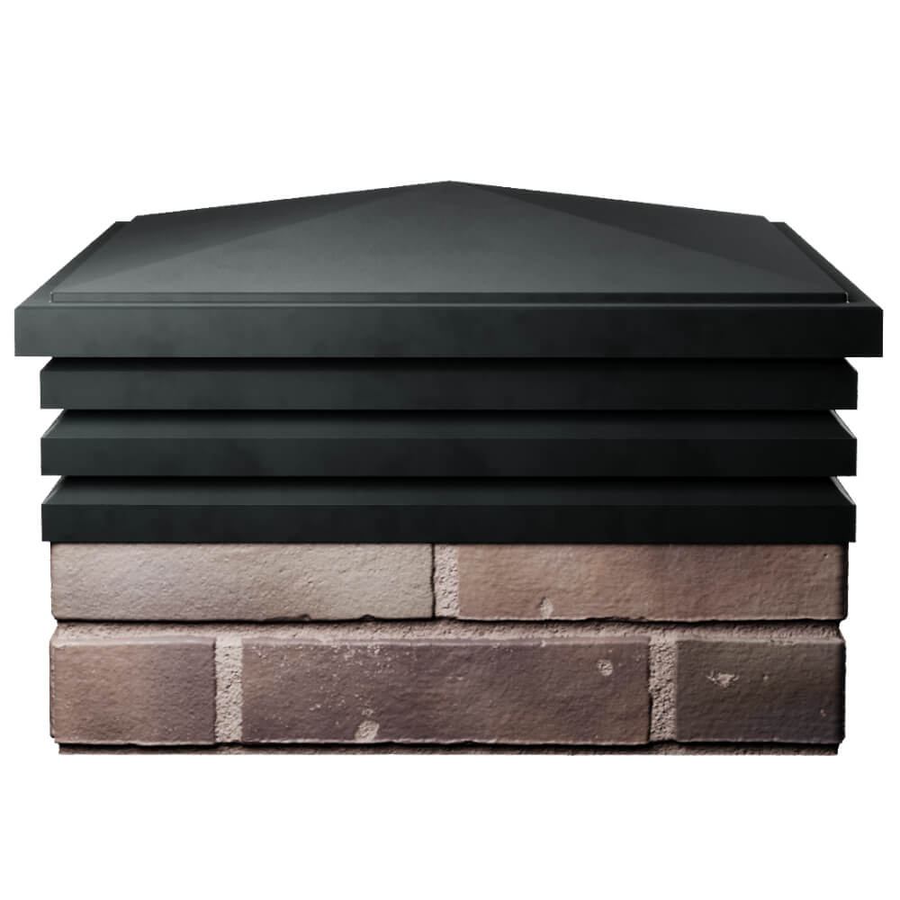 Колпак Zking Бона ХайТек Черный на столб 2х2 кирпича (513х513мм) Махачкала фото