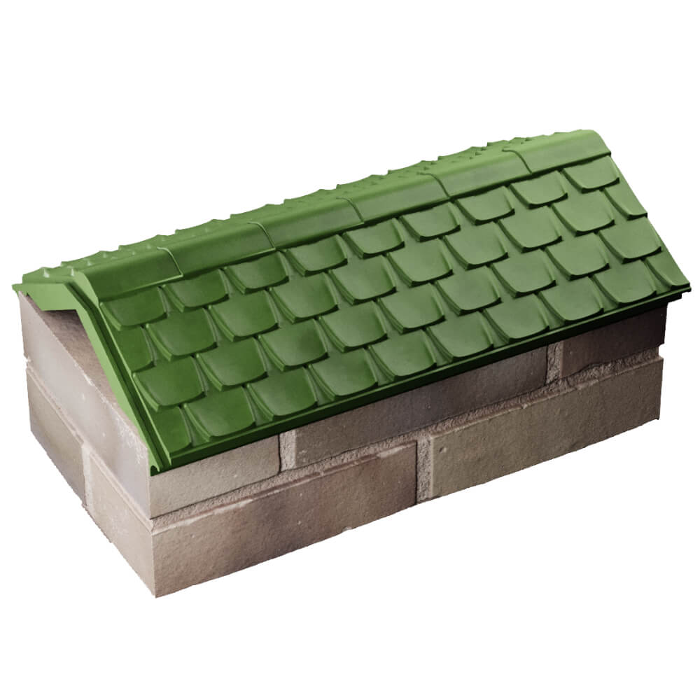 Парапет Zking Эльбрус Зеленый с посадкой на 1 кирпич (255мм) в Махачкале фото