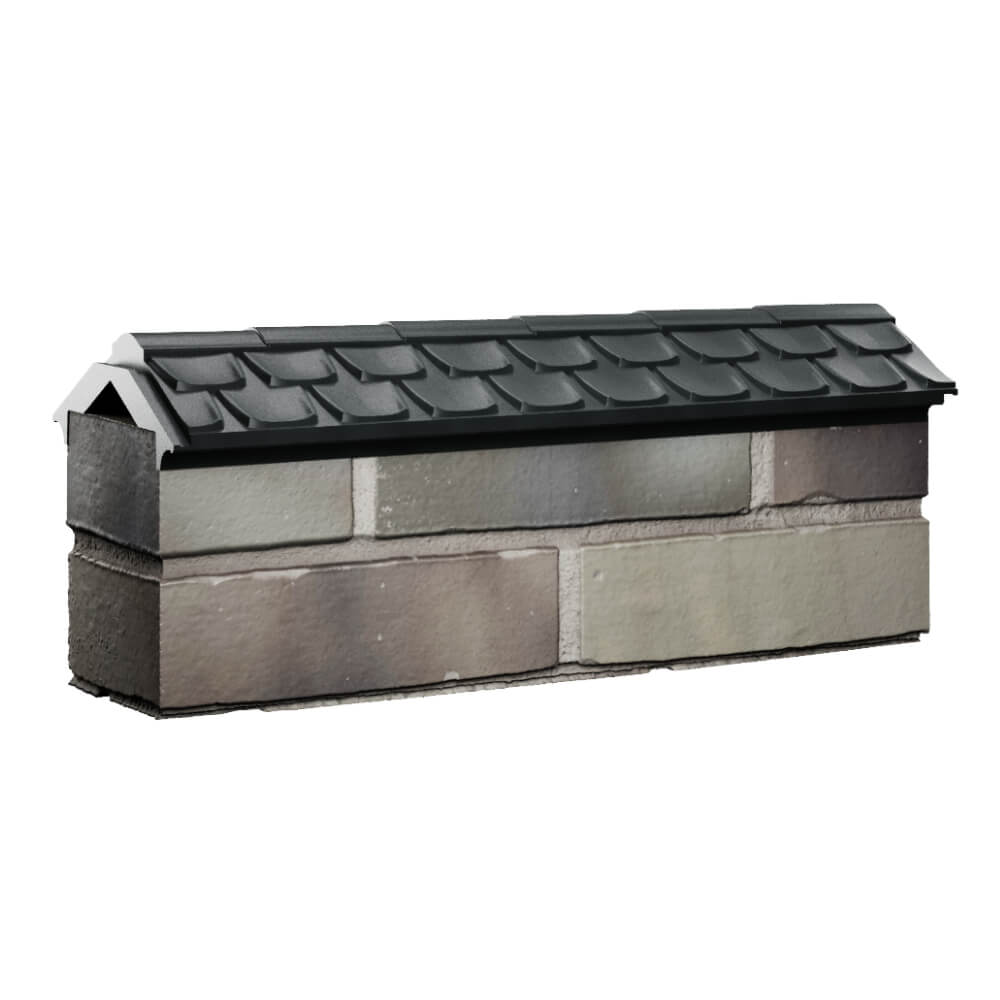 Парапет Zking Эльбрус Черный с посадкой на 0.5 кирпича (130мм) Махачкала фото