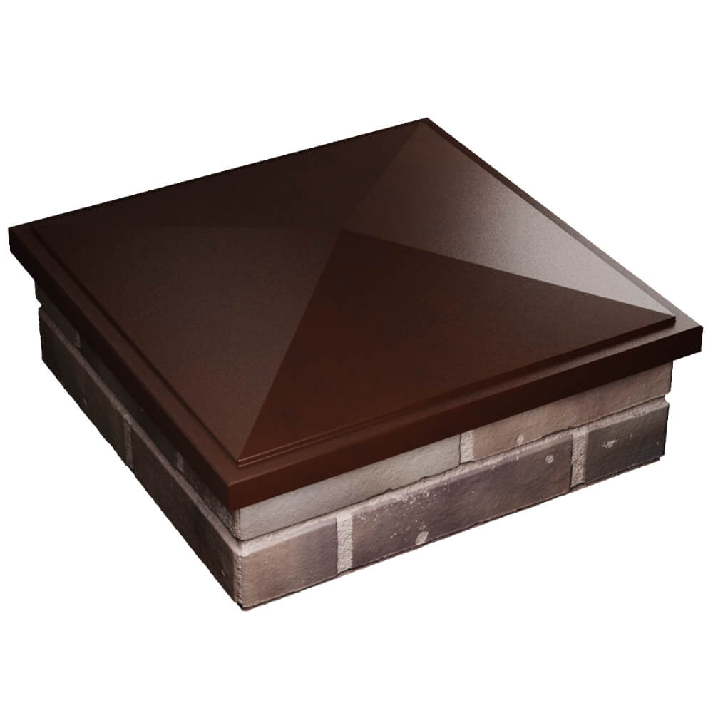 Колпак Zking БонаМоно Коричневый на столб 2х2 кирпича (515х515, 530х530мм) в Махачкале фото