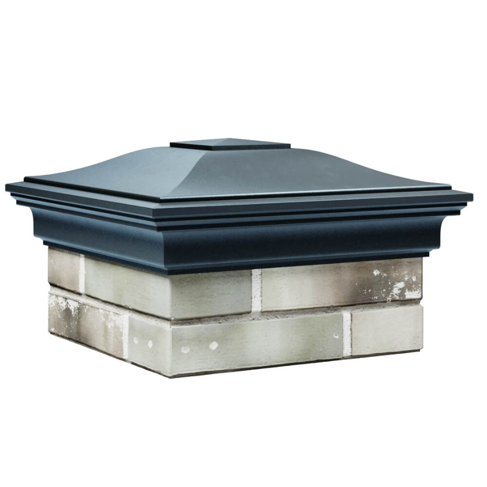 Колпак Zking Монблан Серый на столб 1.5х1.5 кирпича (385х385мм) в Махачкале фото