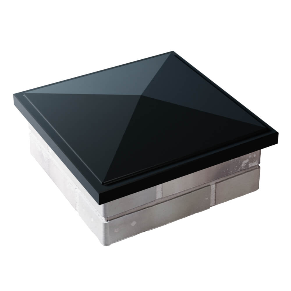 Колпак Zking БонаМоно Черный на столб 1.5х1.5 кирпича (385х385, 400х400мм) в Махачкале фото