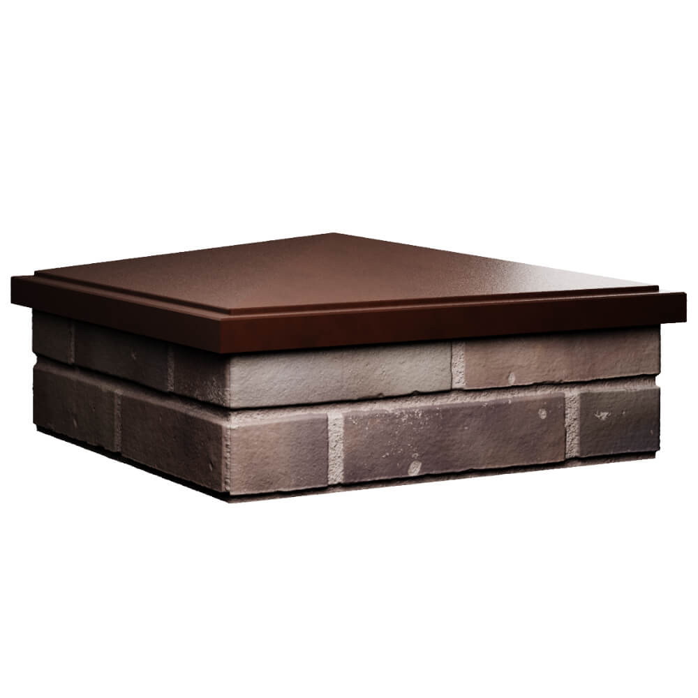 Колпак Zking БонаМоно Коричневый на столб 2х2 кирпича (515х515, 530х530мм) в Махачкале фото