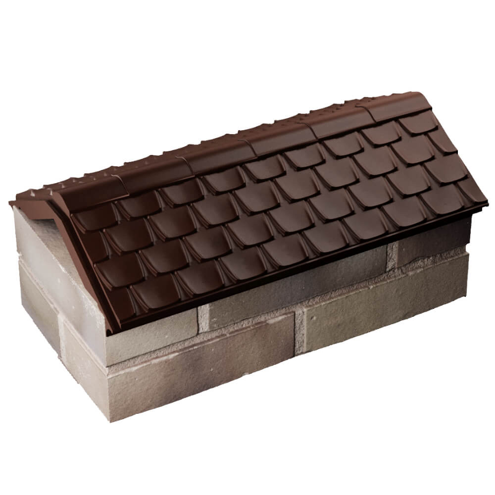 Парапет Zking Эльбрус Коричневый с посадкой на 1 кирпич (255мм) в Махачкале фото