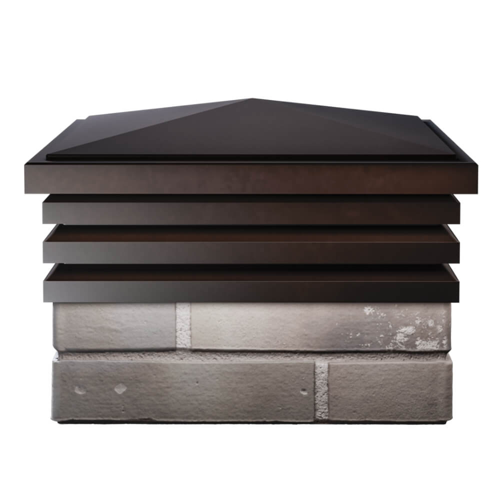 Колпак Zking Бона ХайТек Коричневый на столб 1.5х1.5 кирпича (385х385мм) Махачкала фото