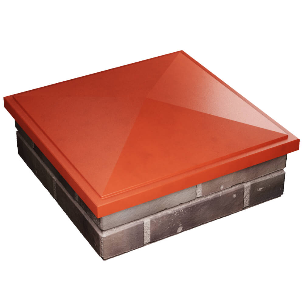 Колпак Zking БонаМоно Красный на столб 2х2 кирпича (515х515, 530х530мм) в Махачкале фото