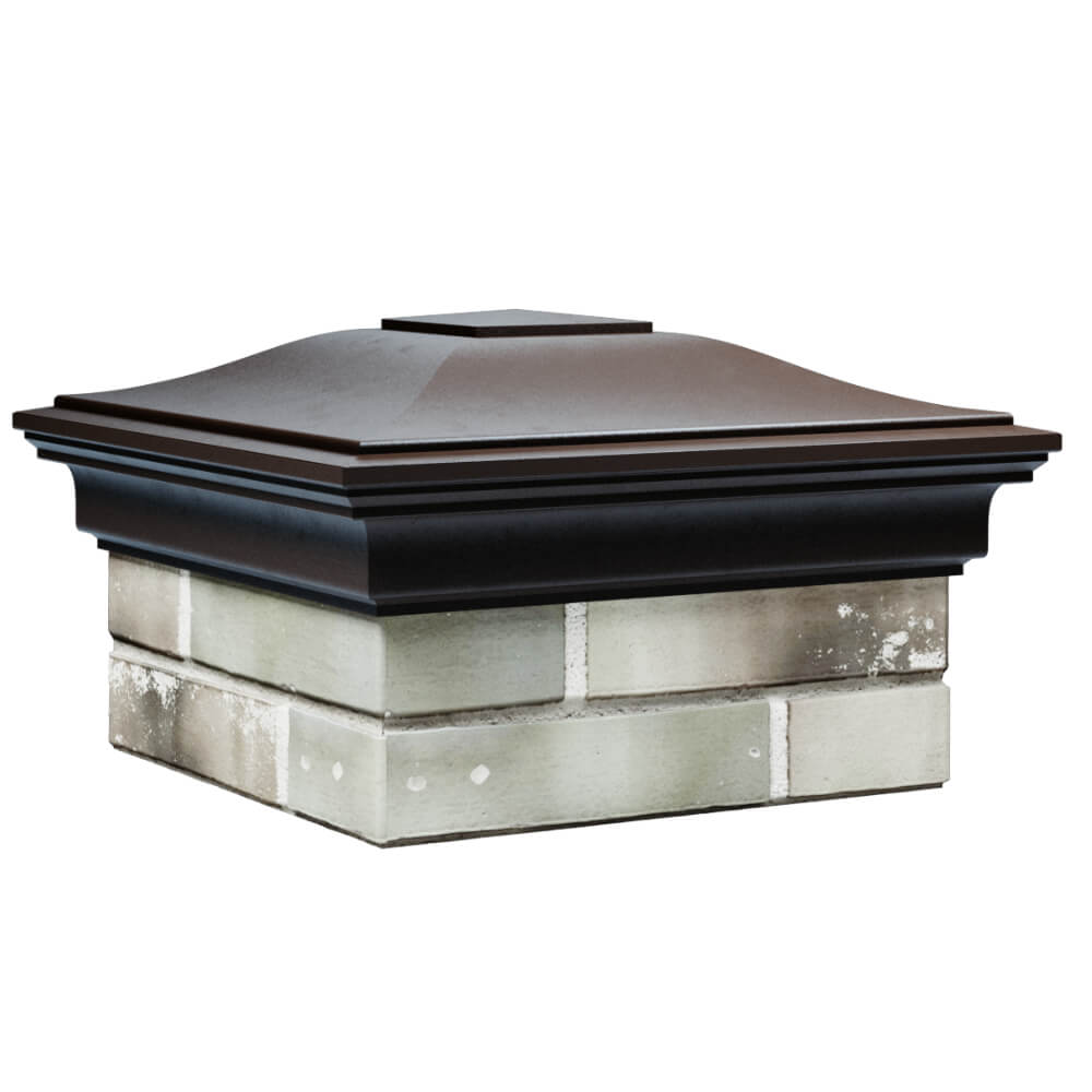 Колпак Zking Монблан Коричневый на столб 1.5х1.5 кирпича (385х385мм) в Махачкале фото