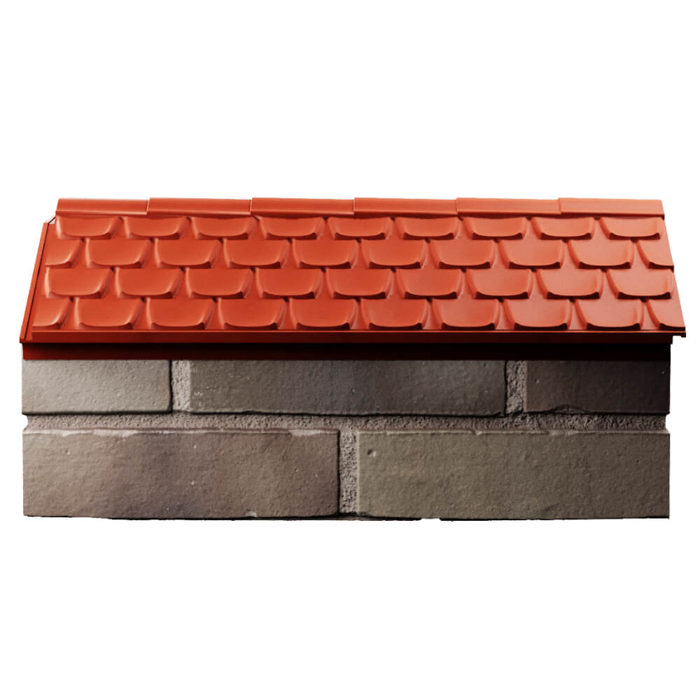 Парапет Zking Эльбрус Красный с посадкой на 1 кирпич (255мм) в Махачкале фото