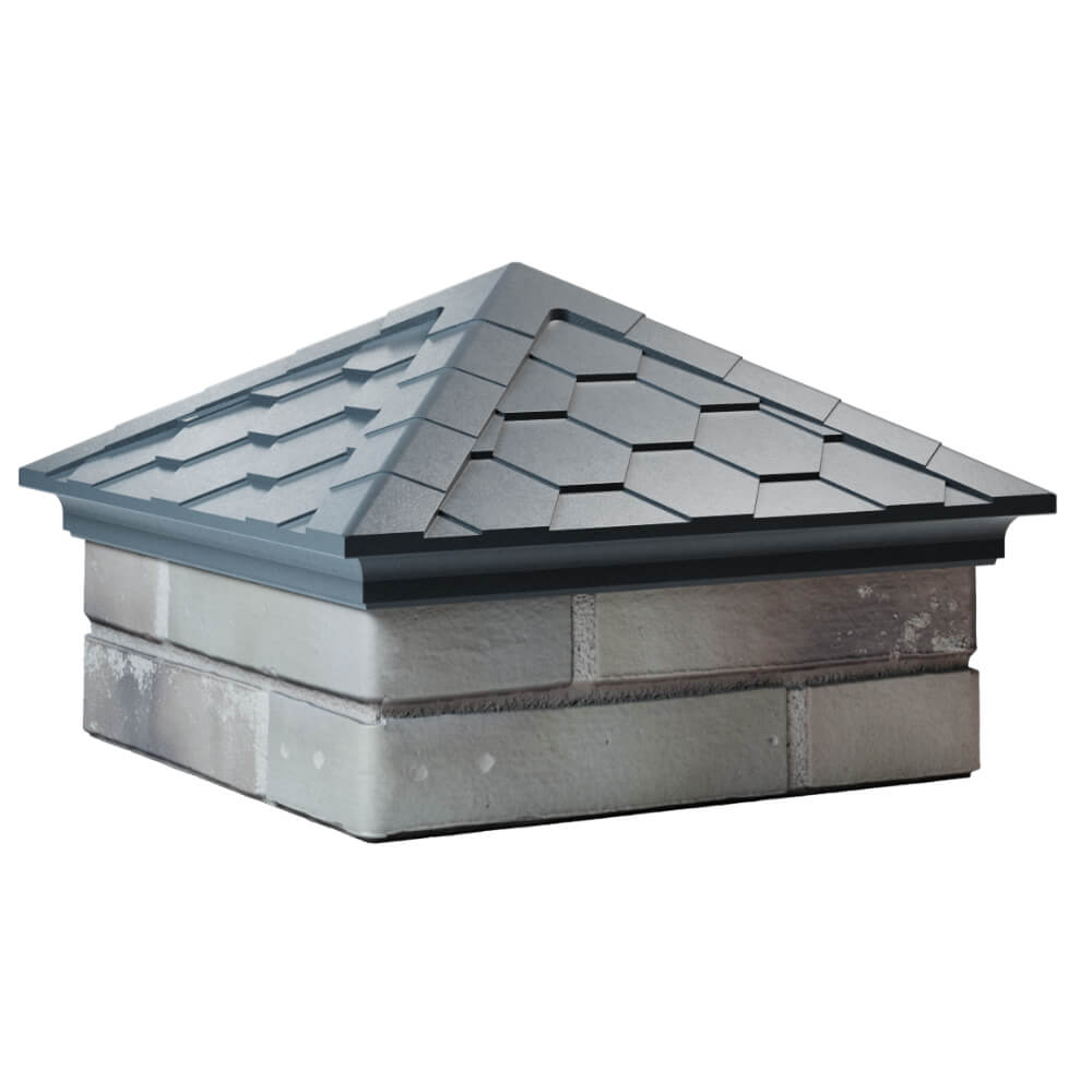 Колпак Zking Эверест Серый на столб 1.5х1.5 кирпича (390х390мм) в Махачкале фото